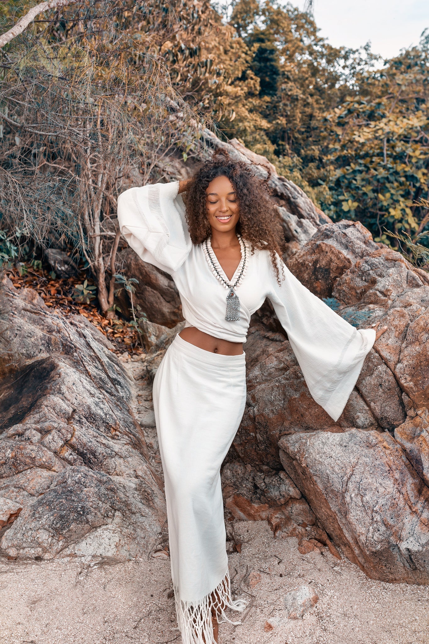Maxi Skirt • Boho Wrap Skirt • Long Maxi Skirt • Wrap Around Skirt • Bohemian Tribal Skirt Women - AYA SW IDR