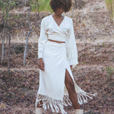Maxi Skirt • Boho Wrap Skirt • Long Maxi Skirt • Wrap Around Skirt • Bohemian Tribal Skirt Women - AYA SW IDR