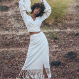 Maxi Skirt • Boho Wrap Skirt • Long Maxi Skirt • Wrap Around Skirt • Bohemian Tribal Skirt Women - AYA SW IDR