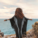 Black Poncho, Bohemian Poncho, Plus Size Clothing - AYA Sacred Wear