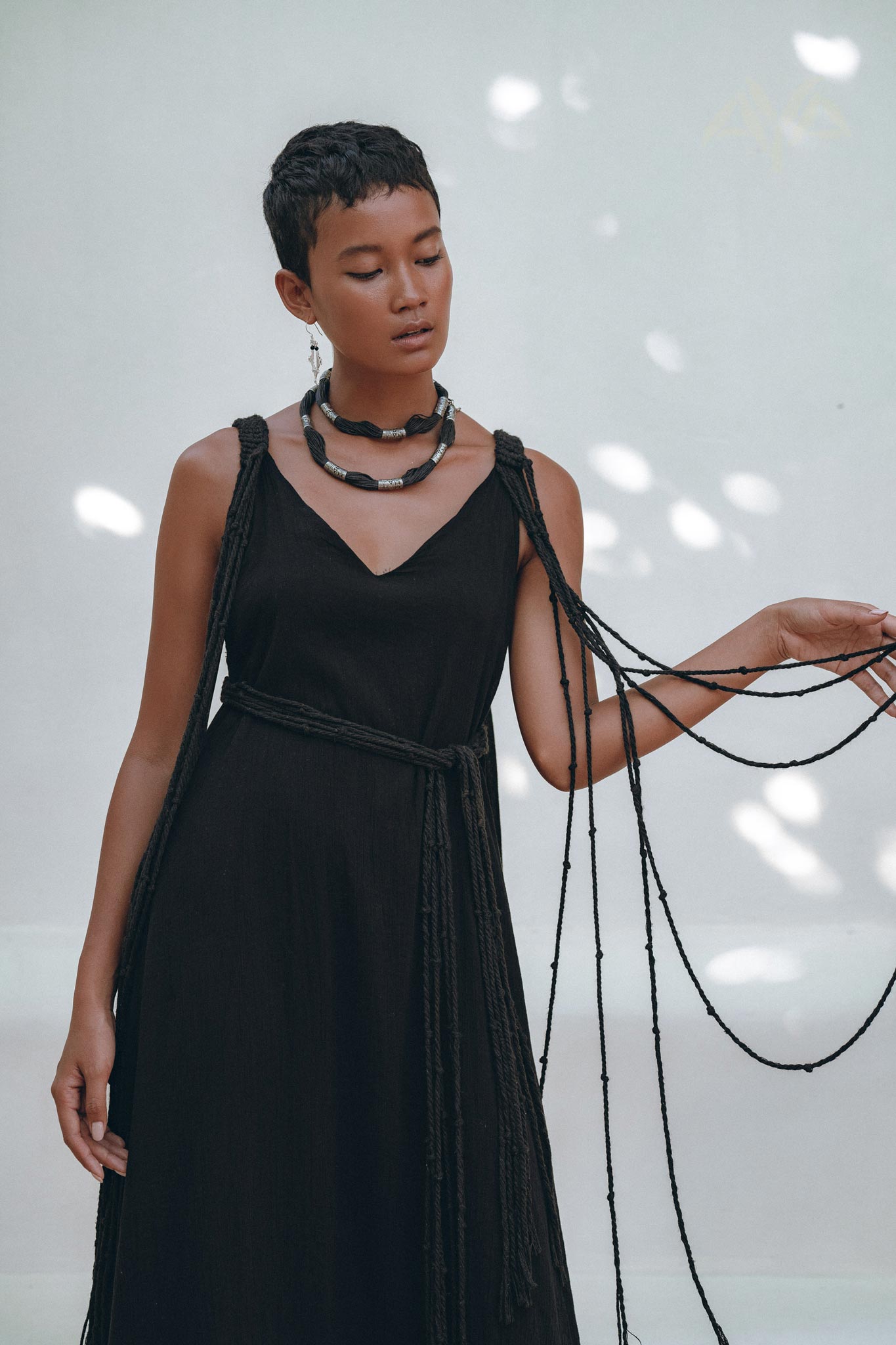 Black Wedding Dress, Boho Multiway Maxi Dress, Black Bridesmaid Dress - AYA Sacred Wear