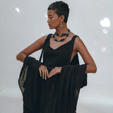 Black Wedding Dress, Boho Multiway Maxi Dress, Black Bridesmaid Dress - AYA Sacred Wear