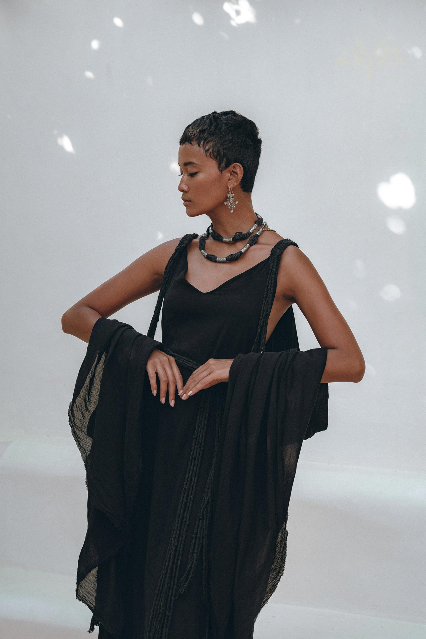 Black Wedding Dress, Boho Multiway Maxi Dress, Black Bridesmaid Dress - AYA Sacred Wear