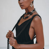 Black Wedding Dress, Boho Multiway Maxi Dress, Black Bridesmaid Dress - AYA Sacred Wear