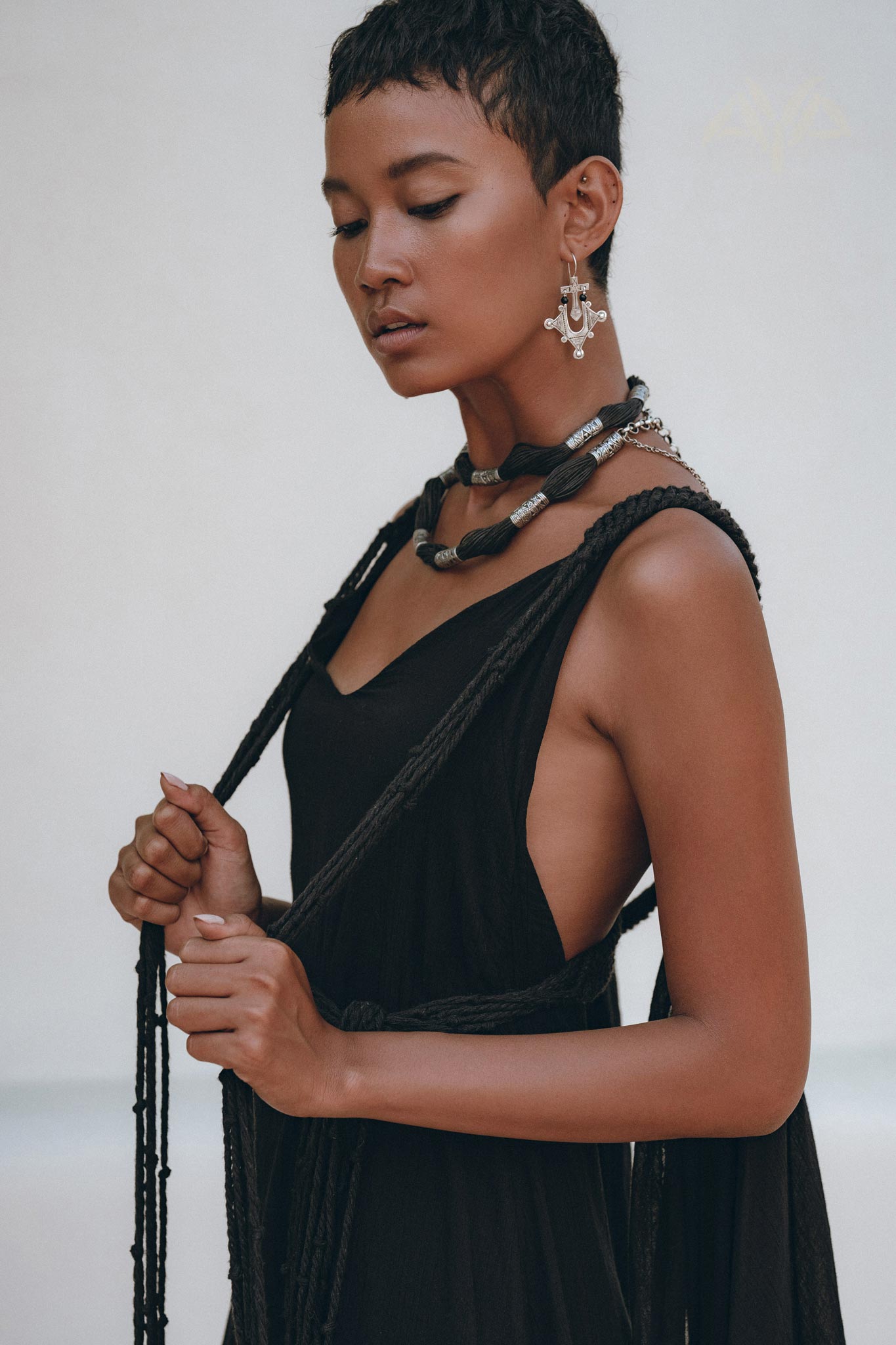 Black Wedding Dress, Boho Multiway Maxi Dress, Black Bridesmaid Dress - AYA Sacred Wear