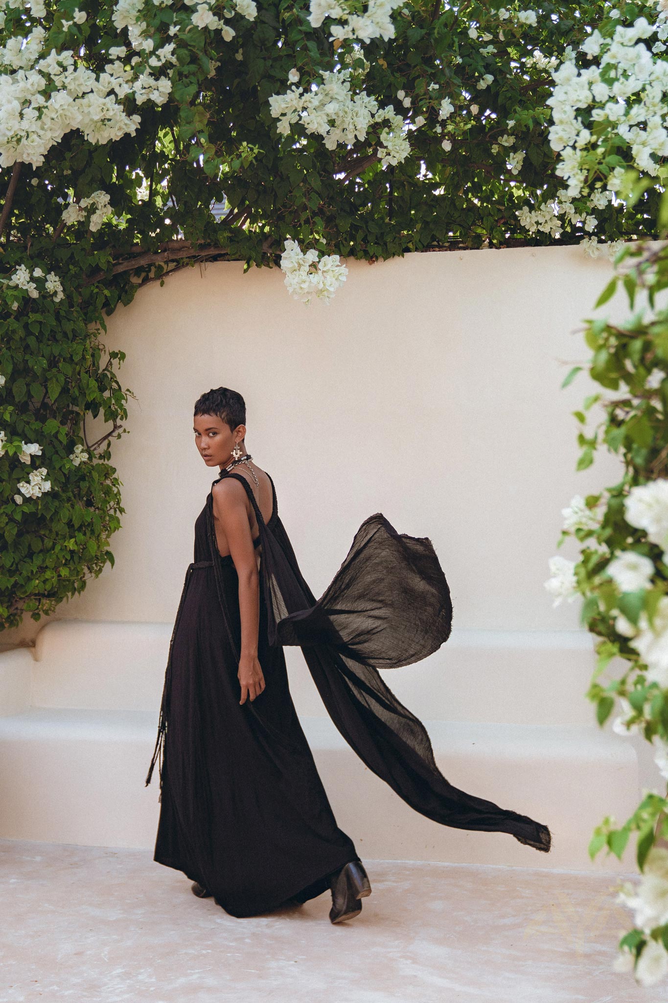 Black Wedding Dress, Boho Multiway Maxi Dress, Black Bridesmaid Dress - AYA Sacred Wear