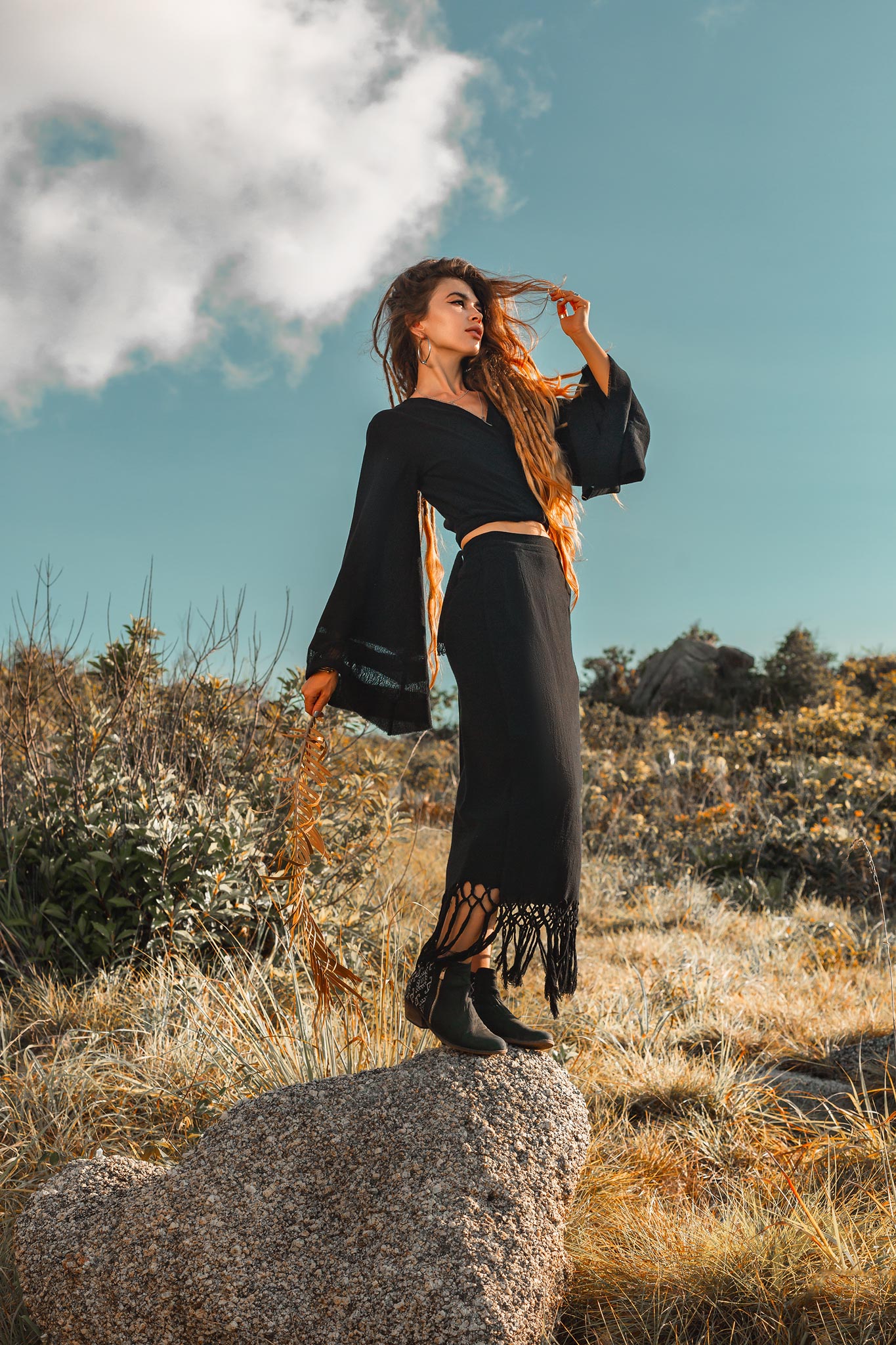 Wrap Maxi Skirt, Boho Maxi Skirt, Wrap Around Skirt - AYA Sacred Wear