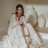 Boho Dress for Women, Off White Bohemian Prom Dress, Light Summer Dress - AYA Sacred Wear