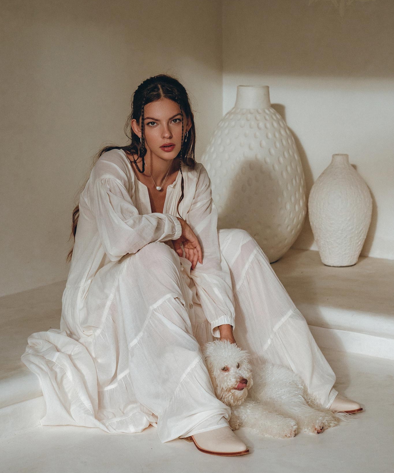 Boho Dress for Women, Off White Bohemian Prom Dress, Light Summer Dress - AYA Sacred Wear