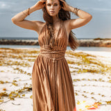 Ochre Greek Goddess Dress - AYA SW IDR