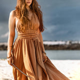 Ochre Greek Goddess Dress - AYA SW IDR