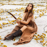 Ochre Greek Goddess Dress - AYA SW IDR