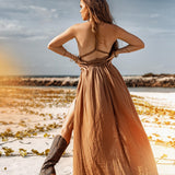 Ochre Greek Goddess Dress - AYA SW IDR