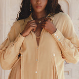 Ochre Kannika Shirt Dress • Light Cover Up Buttoned Dress • Multiway Button Down Dress - AYA SW IDR