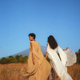 Ochre Makosh Goddess Dress • Fairy Wings Dress • Light Cotton Formal Dress - AYA SW IDR