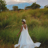 Off White Athena Cape • Bohemian Macrame Robe for Women • Boho Braided Cape Dress - AYA SW IDR