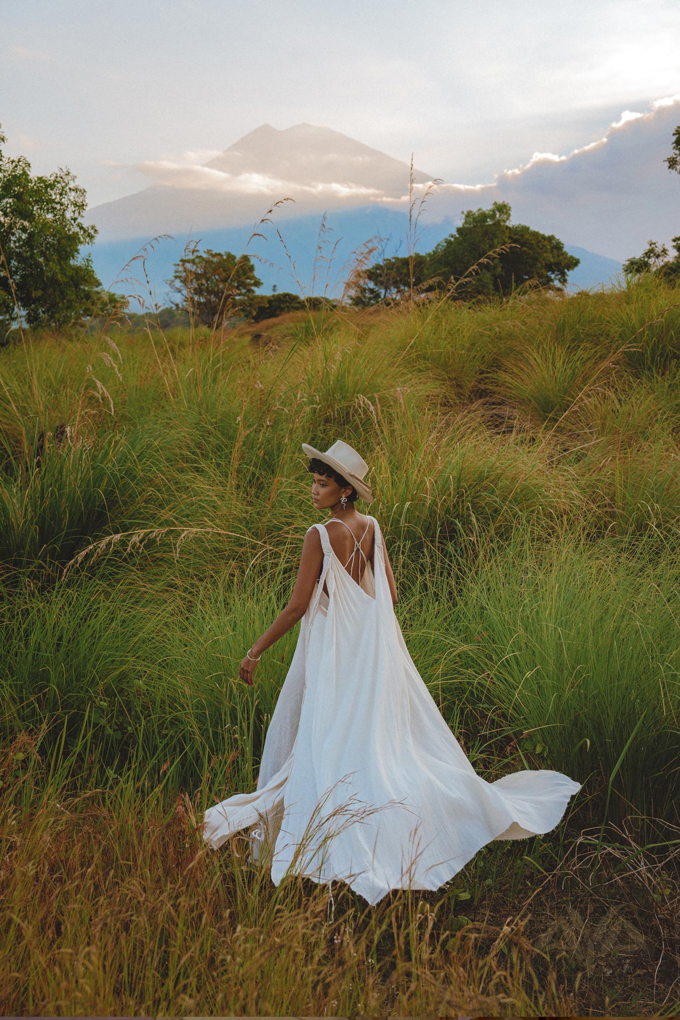 Off White Athena Cape • Bohemian Macrame Robe for Women • Boho Braided Cape Dress - AYA SW IDR