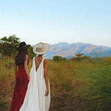 Off White Athena Cape • Bohemian Macrame Robe for Women • Boho Braided Cape Dress - AYA SW IDR