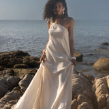 Off - White Aurora Greek Goddess Dress • Greek Gown Toga Dress • Asymmetrical One Shoulder Dress - AYA SW IDR