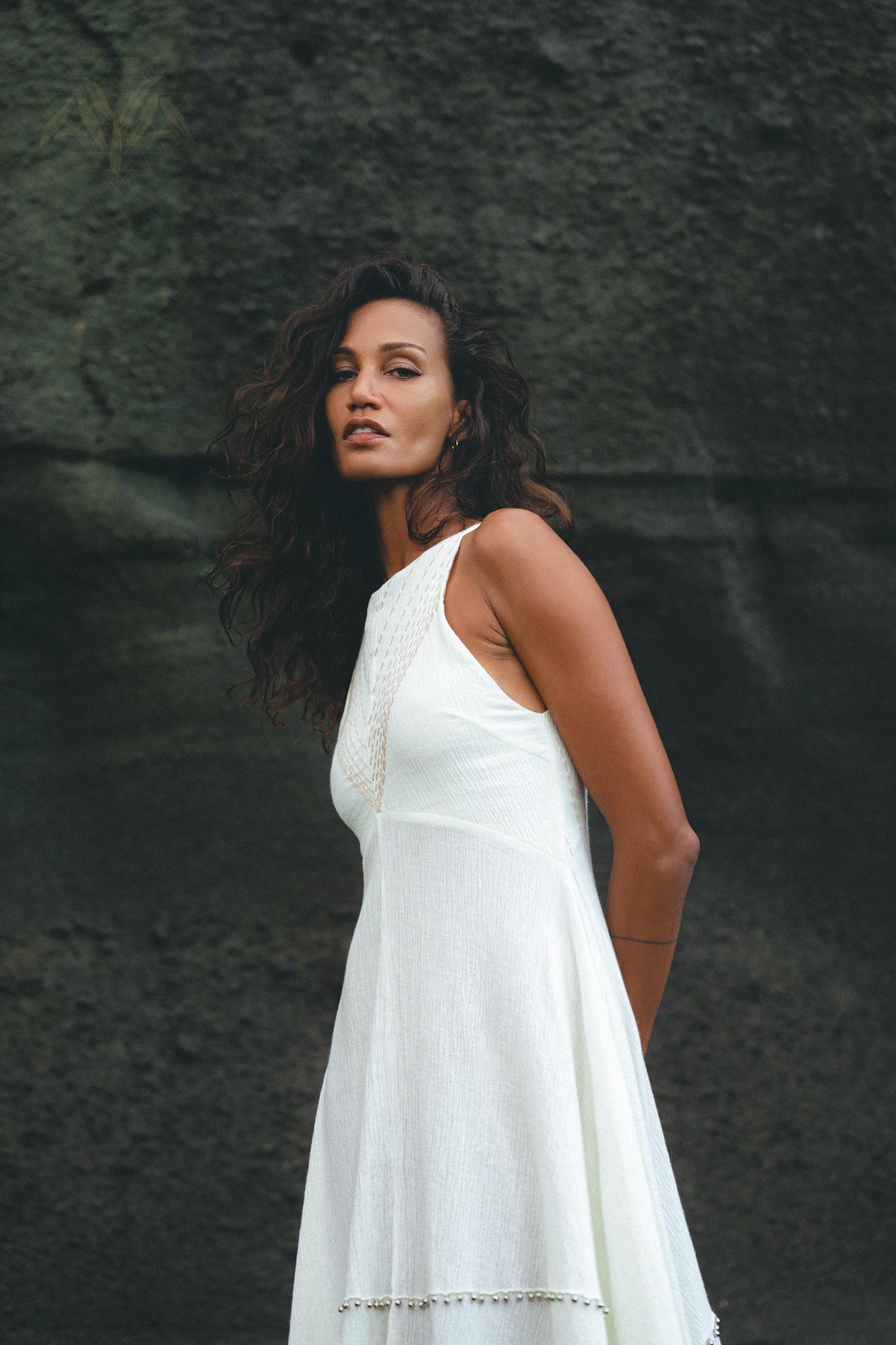 Off White Bhakti Dress • Bridal Hand Embroidered Dress • Organic Wedding Dress - AYA SW IDR