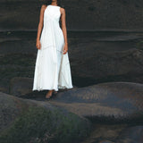 Off White Bhakti Dress • Bridal Hand Embroidered Dress • Organic Wedding Dress - AYA SW IDR