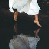 Off White Bhakti Dress • Bridal Hand Embroidered Dress • Organic Wedding Dress - AYA SW IDR