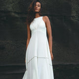 Off White Bhakti Dress • Bridal Hand Embroidered Dress • Organic Wedding Dress - AYA SW IDR
