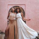 Off White Bhakti Dress • Bridal Hand Embroidered Dress • Organic Wedding Dress - AYA SW IDR