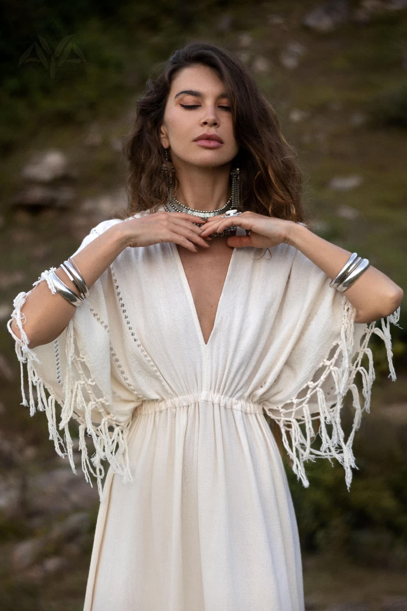 boho goddess dress Off-White • Boho Dress • Maxi Bridesmaid Dress – AYA SW IDR linen blend boho maxi Color:Pearl White ($118.66) colour:coti-dress-summer-sun Formal and Black Tie