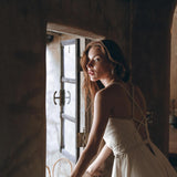 Off - White Boho Dress • Goddess Dress • Simple Wedding Dress - AYA SW IDR