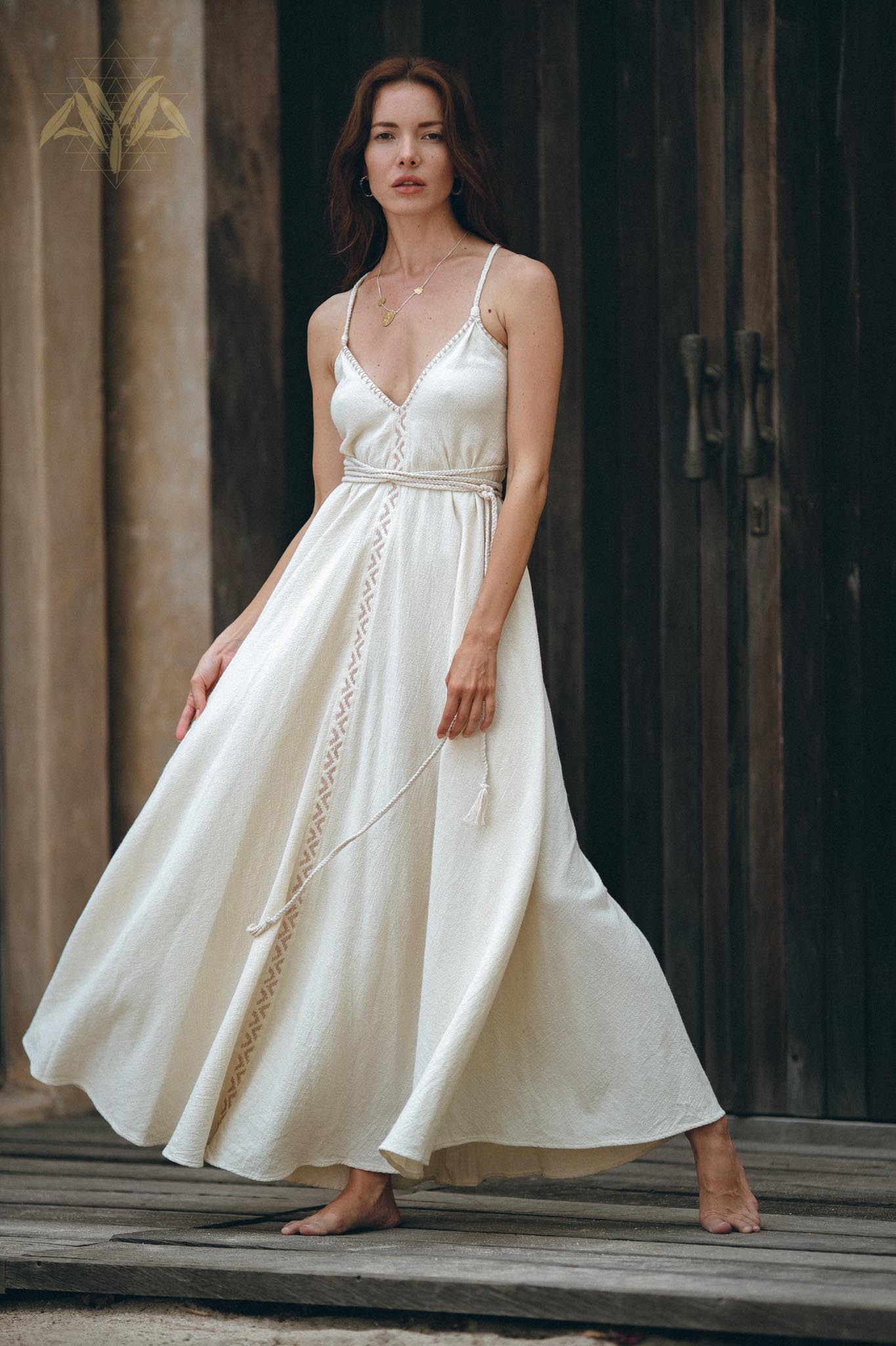 Off-White Boho Dress • Goddess Dress • Simple Wedding Dress – AYA SW IDR