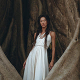 Off - White Boho Dress • Goddess Dress • Simple Wedding Dress - AYA SW IDR