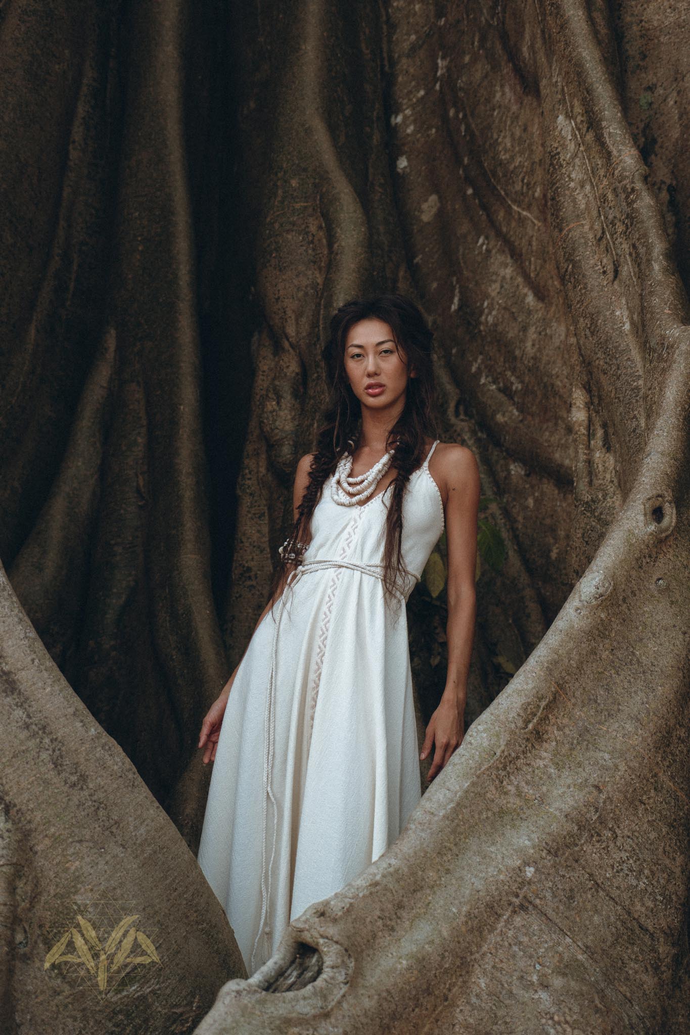 Off - White Boho Dress • Goddess Dress • Simple Wedding Dress - AYA SW IDR