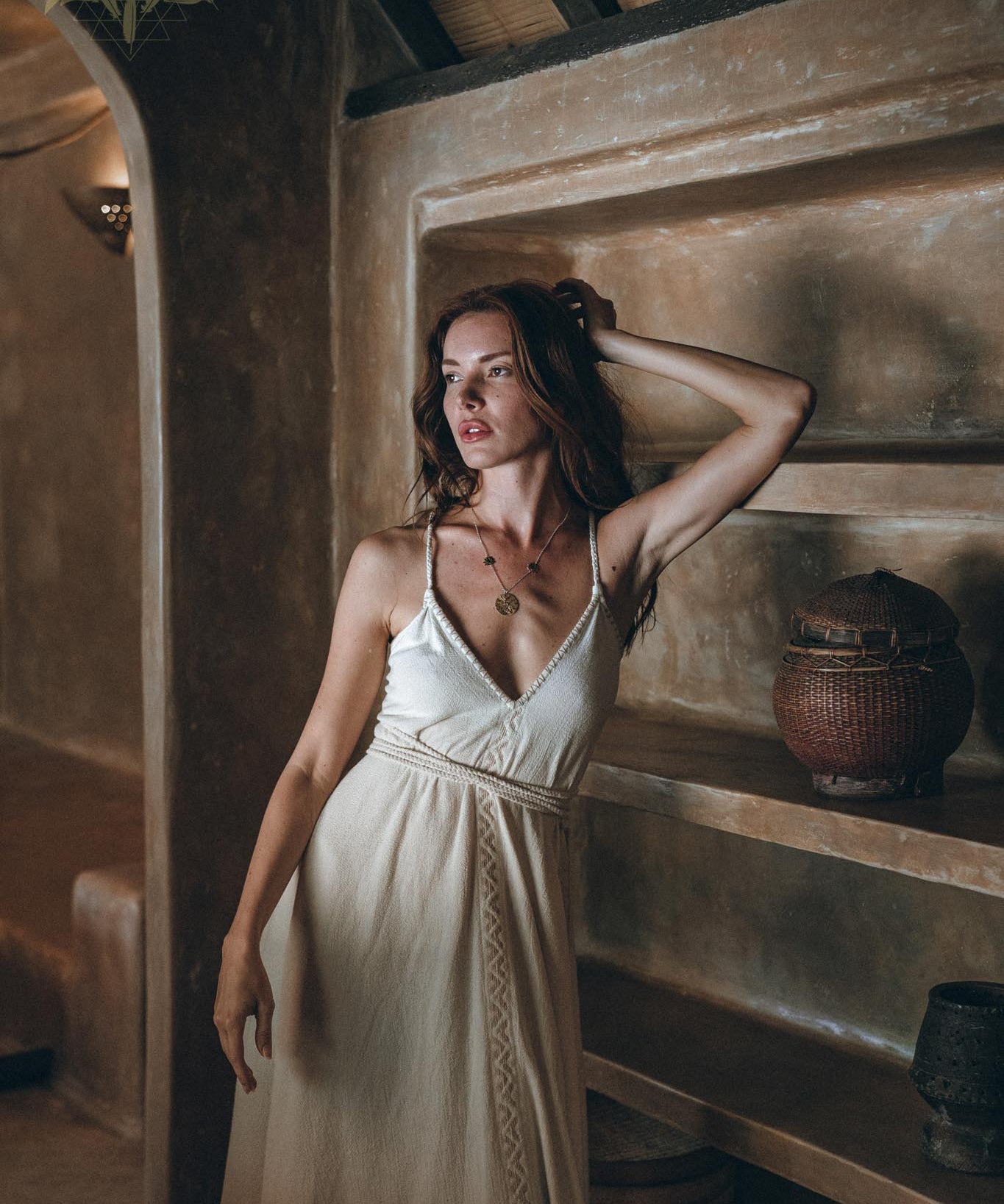 Off - White Boho Dress • Goddess Dress • Simple Wedding Dress - AYA SW IDR