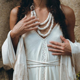 Off - White Boho Dress • Goddess Dress • Simple Wedding Dress - AYA SW IDR