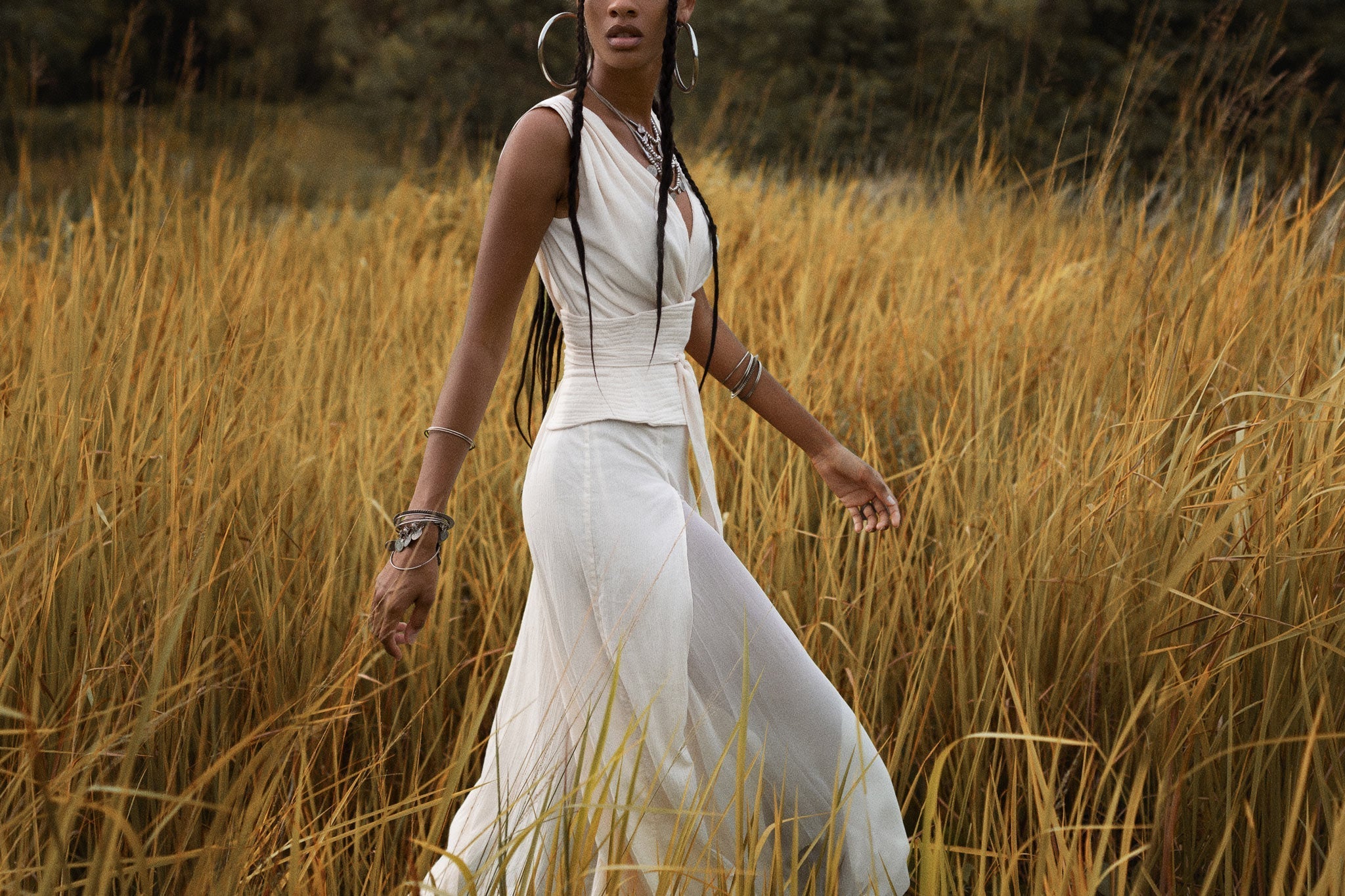 Off - White Boho Jumpsuit Women • Peace Silk & Cotton Romper for Women - AYA SW IDR