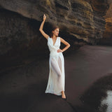Off - White Boho Jumpsuit Women • Peace Silk & Cotton Romper for Women - AYA SW IDR