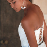 Off - White Boho Top Corset and Skirt • Summer Crop Top Corset and Skirt - AYA SW IDR