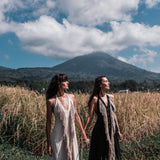 Off - White Boho Tribal Bohemian Dress Entirely Handmade - AYA SW IDR