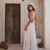 Off - White Calypso Dress • Sexy Open Macrame Back Dress • Organic Stylish Dress - AYA SW IDR
