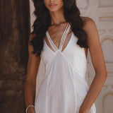 Off - White Calypso Dress • Sexy Open Macrame Back Dress • Organic Stylish Dress - AYA SW IDR