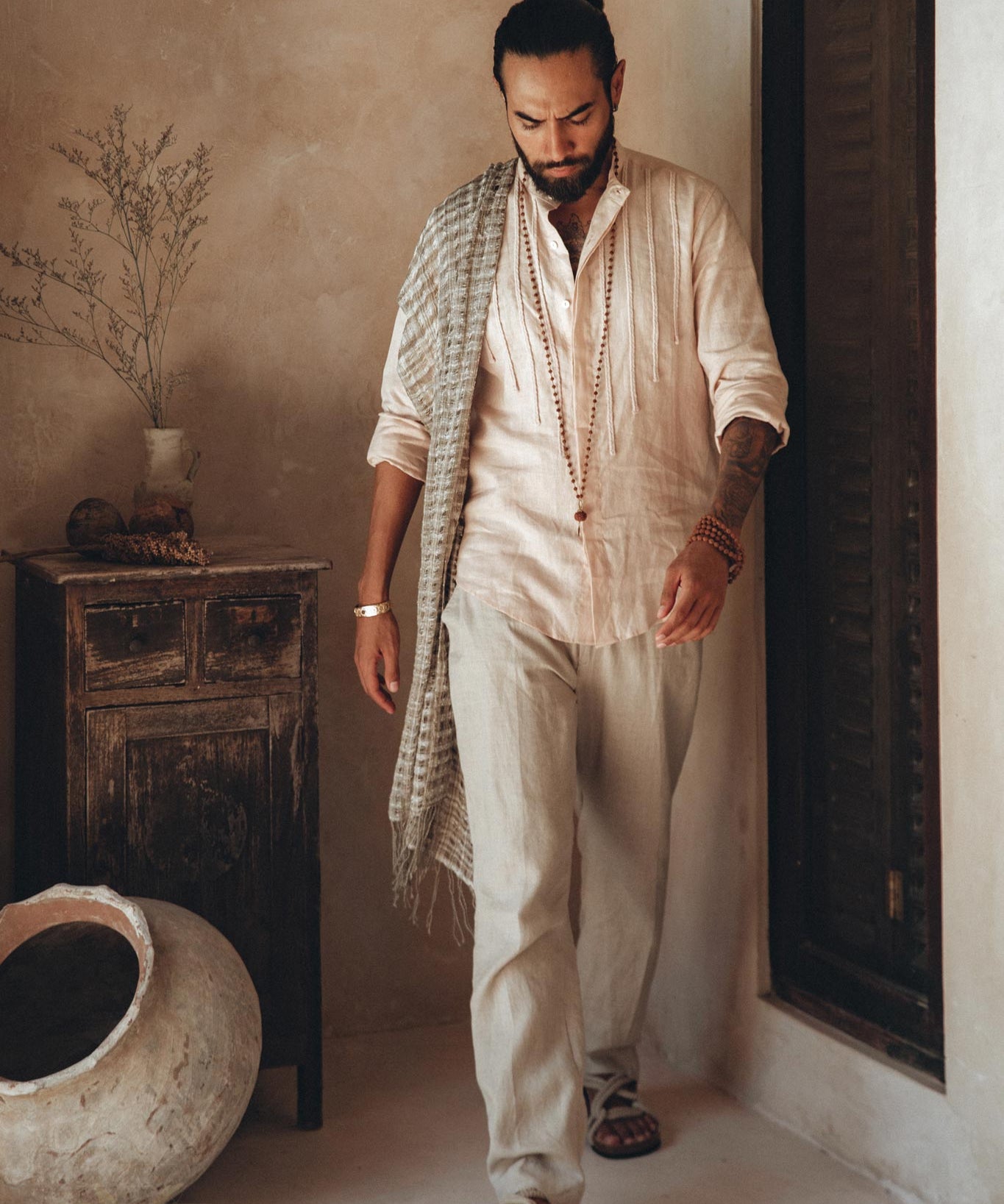 Off - White Classic Linen Pants for Men - AYA SW IDR