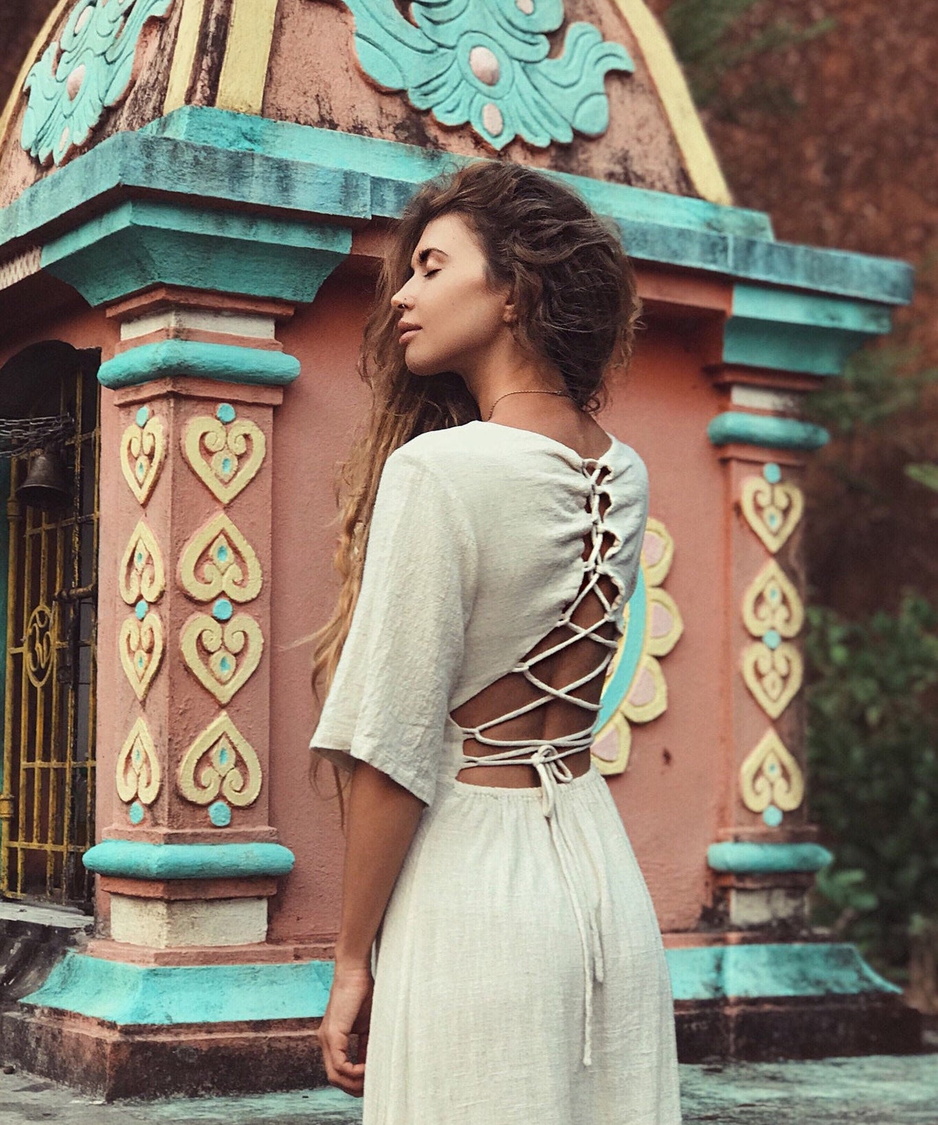 Boho Simple Wedding Dress "Cristal de Floresta" - AYA Sacred Wear