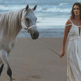 Off - White Greek Goddess Boho Wedding Dress - AYA SW IDR