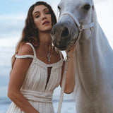 Off - White Greek Goddess Boho Wedding Dress - AYA SW IDR