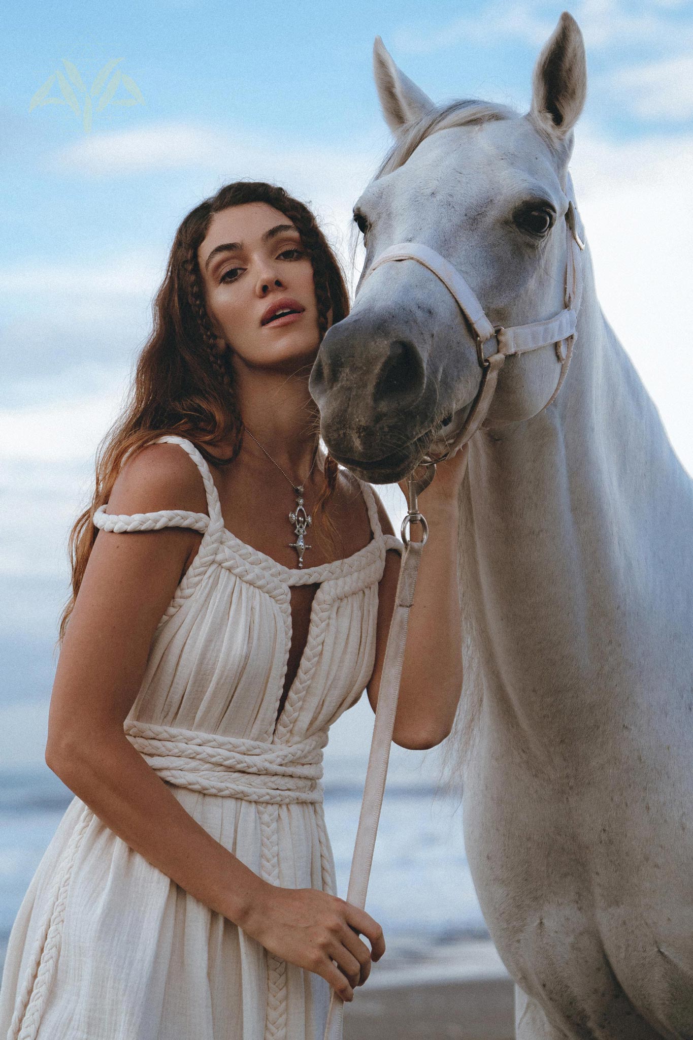 Off - White Greek Goddess Boho Wedding Dress - AYA SW IDR