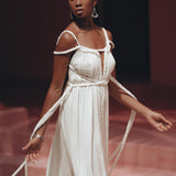 Off - White Greek Goddess Boho Wedding Dress - AYA SW IDR