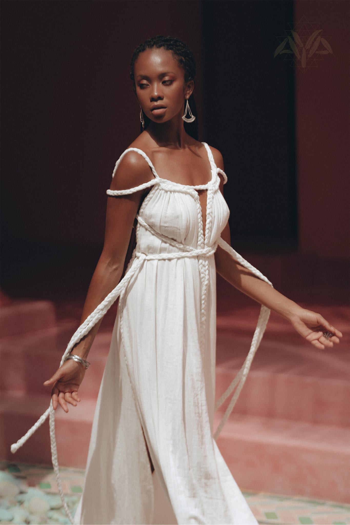 Off - White Greek Goddess Boho Wedding Dress - AYA SW IDR