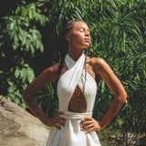Off - White Harmonia Dress • Bohemian Back Laces Dress • Bridesmaid Wedding Dress - AYA SW IDR
