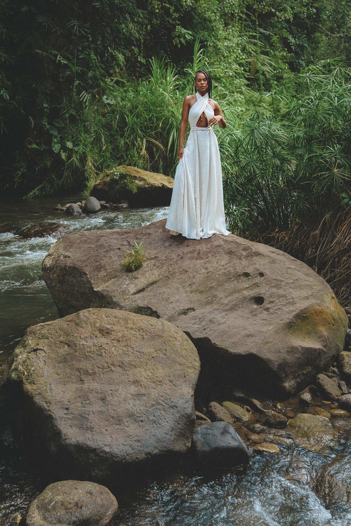 Off - White Harmonia Dress • Bohemian Back Laces Dress • Bridesmaid Wedding Dress - AYA SW IDR